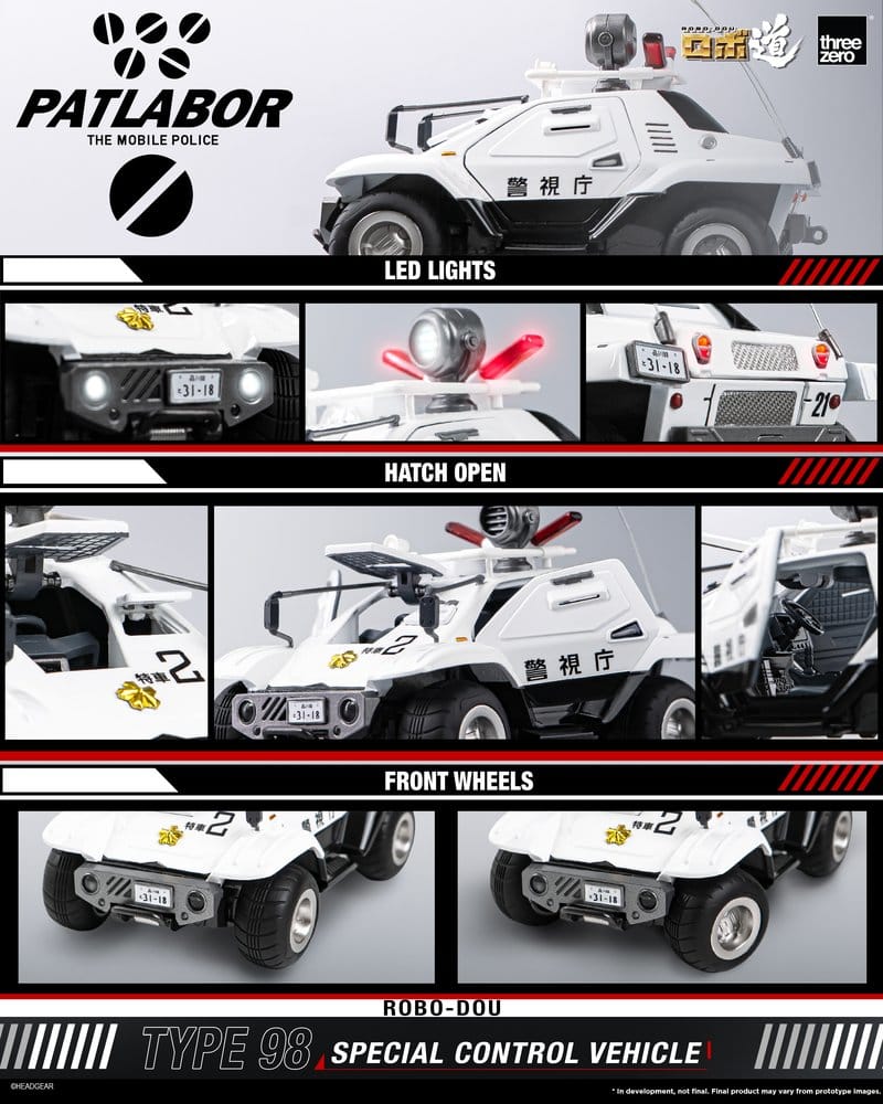 Mobile Police Patlabor ROBO-DOU Tipo 98 Vehículo de control especial 10 cm