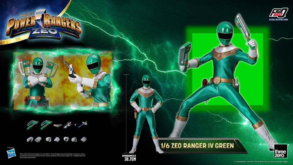 POWER RANGERS ZEO RANGER IV GREEN 1/6 Figura