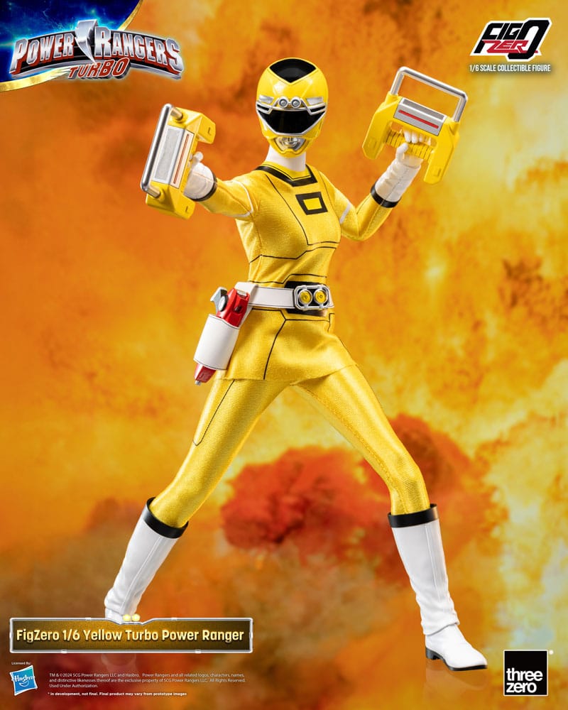 Power Rangers Turbo Figura FigZero 1/6 Yellow Turbo Power Ranger 30 cm Frikytopia
