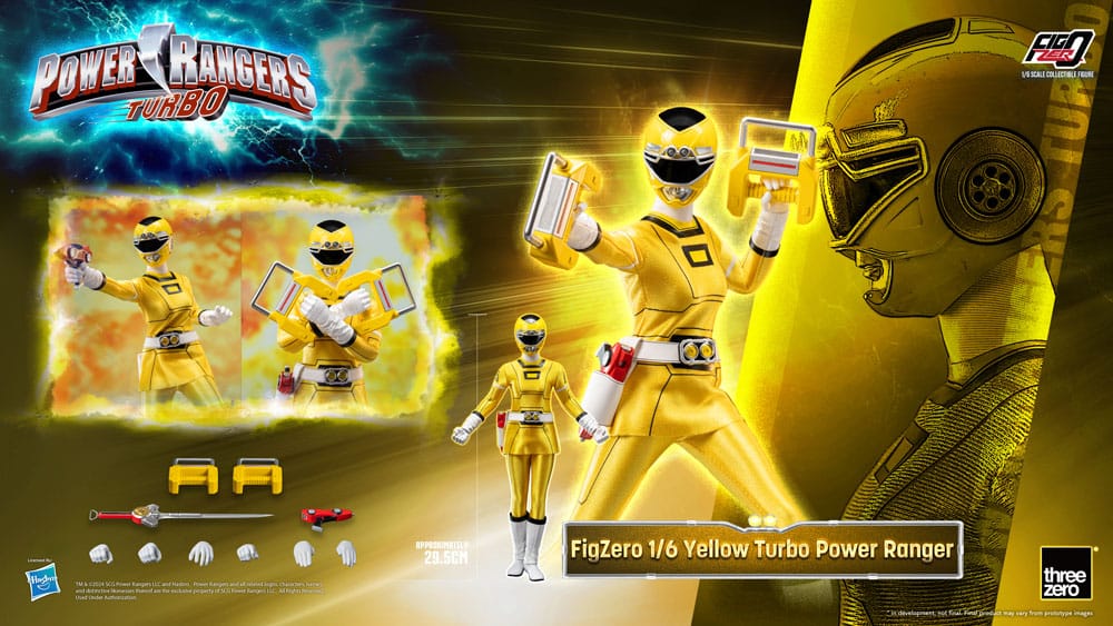 Power Rangers Turbo Figura FigZero 1/6 Yellow Turbo Power Ranger 30 cm
