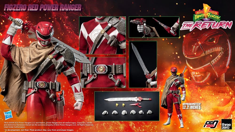 Mighty Morphin Power Rangers: The Return FigZero Figura 1/6 Red Power Ranger 31 cm