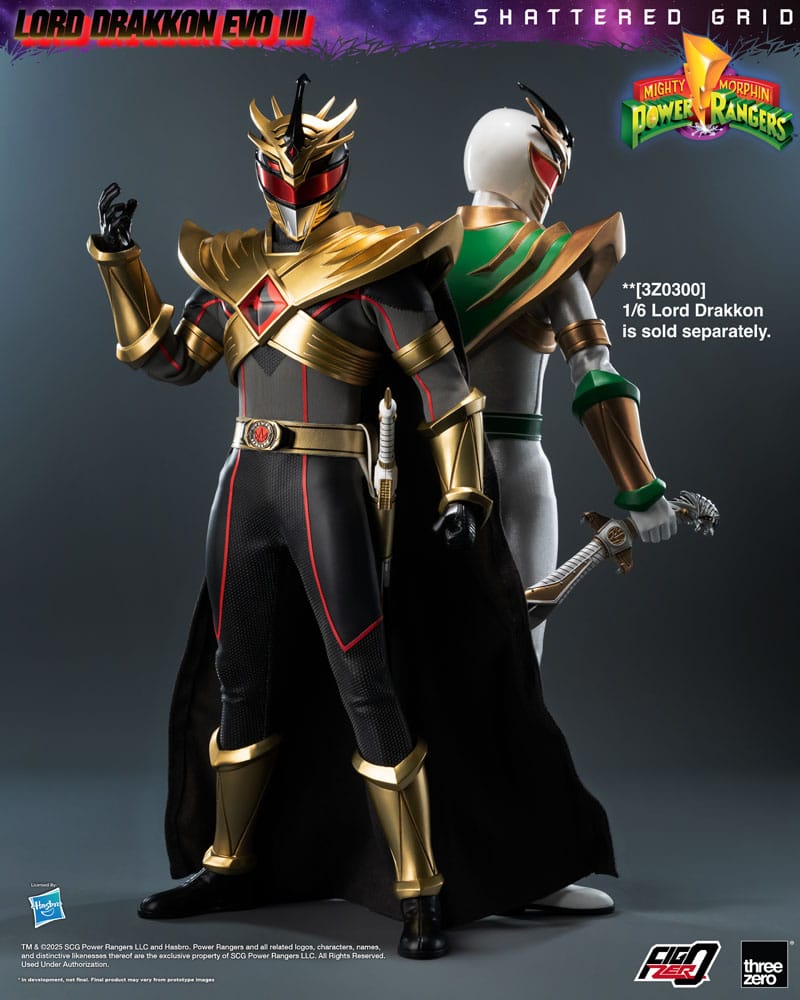 MMPR SHATTERED GRID LORD DRAKKON EVO III 1/6 AF