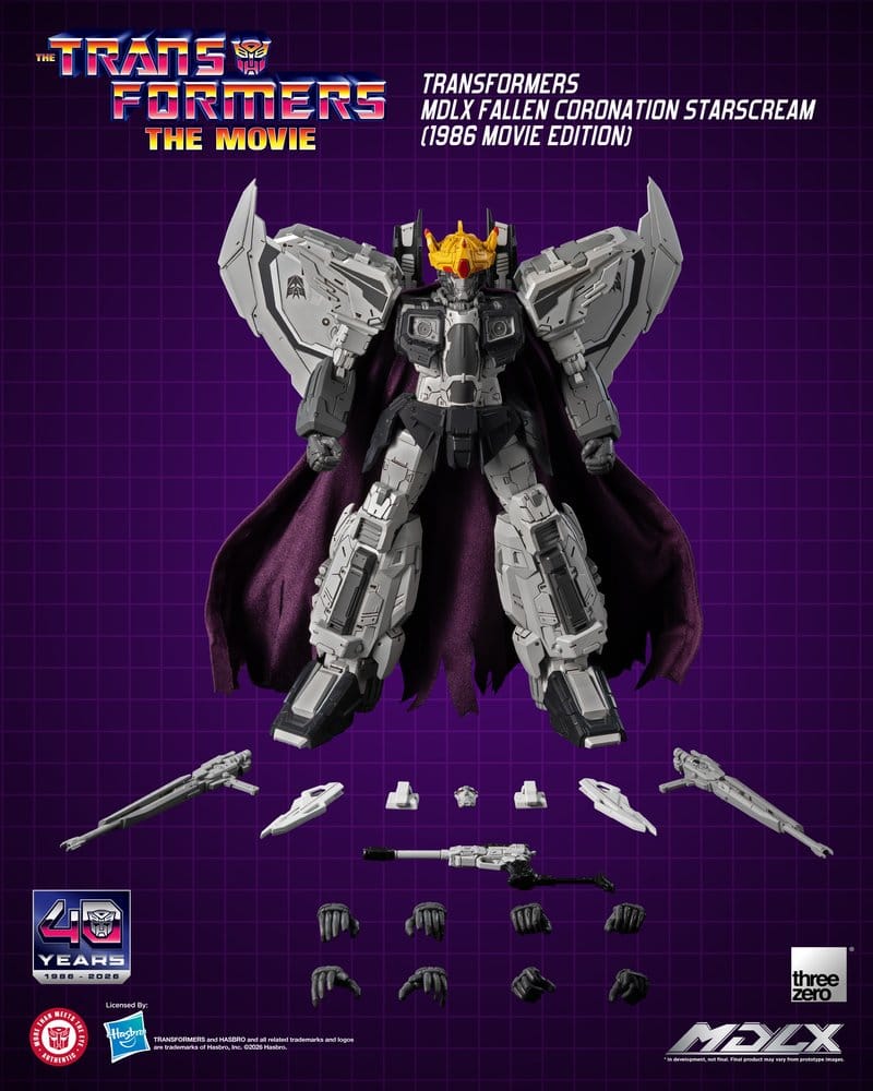 Transformers MDLX Figura Fallen Coronation Starscream (1986 Movie Edition) 20 cm