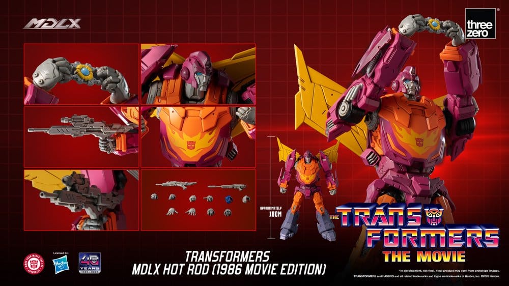 Transformers Figura MDLX Hot Rod (1986 Movie Edition) 18 cm