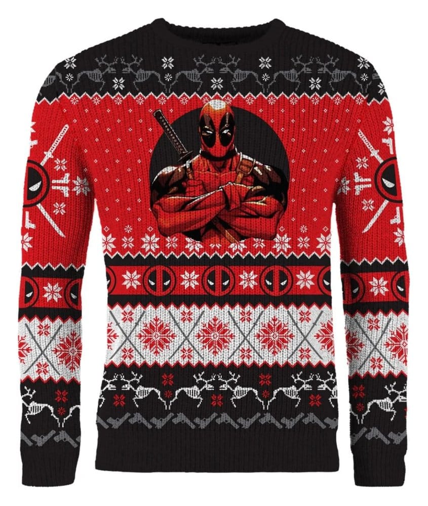 Deadpool Sudadera navideña Talla S