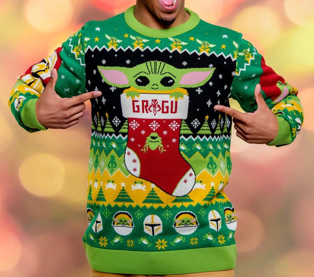 Star Wars Sudadera navideña Baby Yoda Talla XXXL