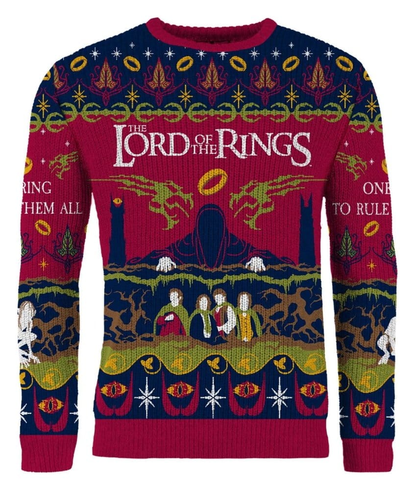 El Señor de los Anillos Sudadera navideña One Sweater To Rule Them All Talla L