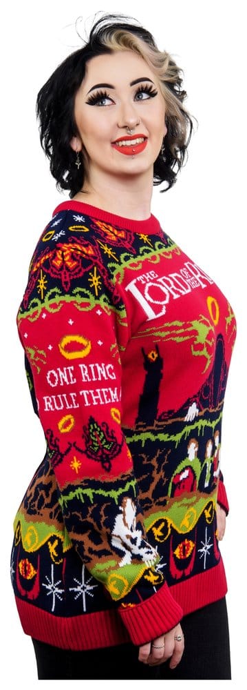 El Señor de los Anillos Sudadera navideña One Sweater To Rule Them All Talla L