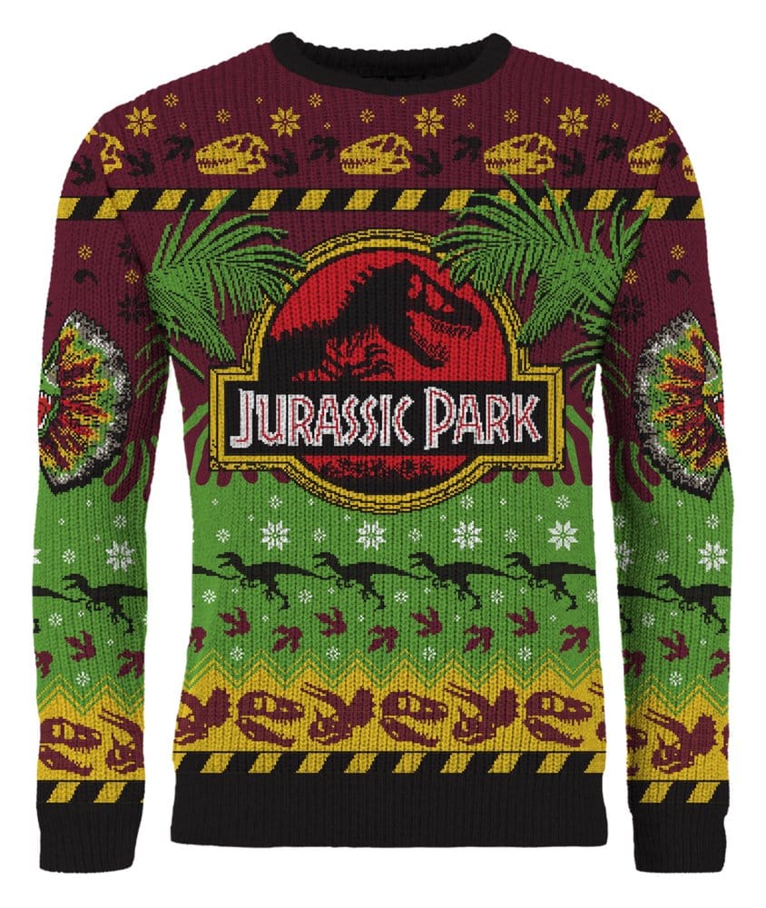 Jurassic Park Sudadera navideña Happy Rexmas Talla L