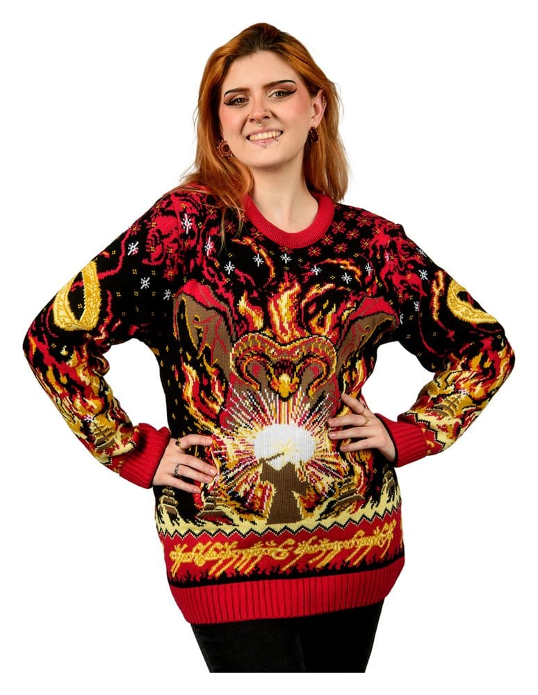 El Señor de los Anillos Sudadera navideña Balrog Talla M
