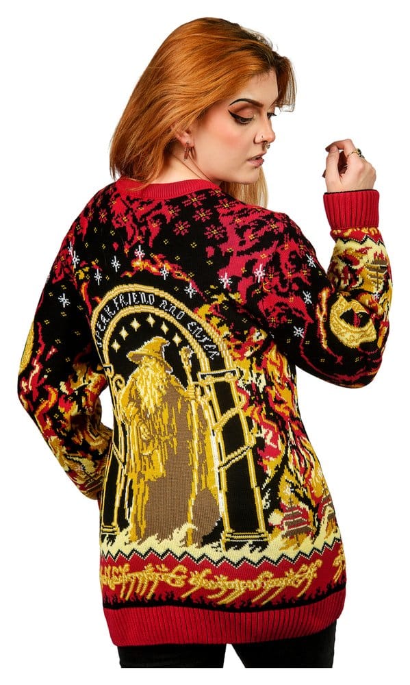 El Señor de los Anillos Sudadera navideña Balrog Talla M
