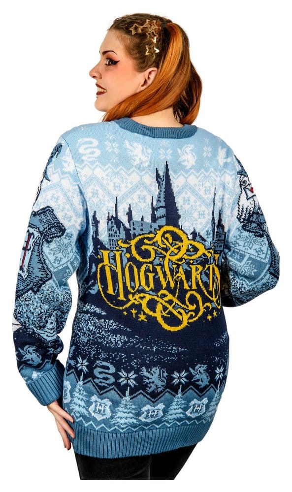 Harry Potter Sudadera navideña Hogwarts Talla L
