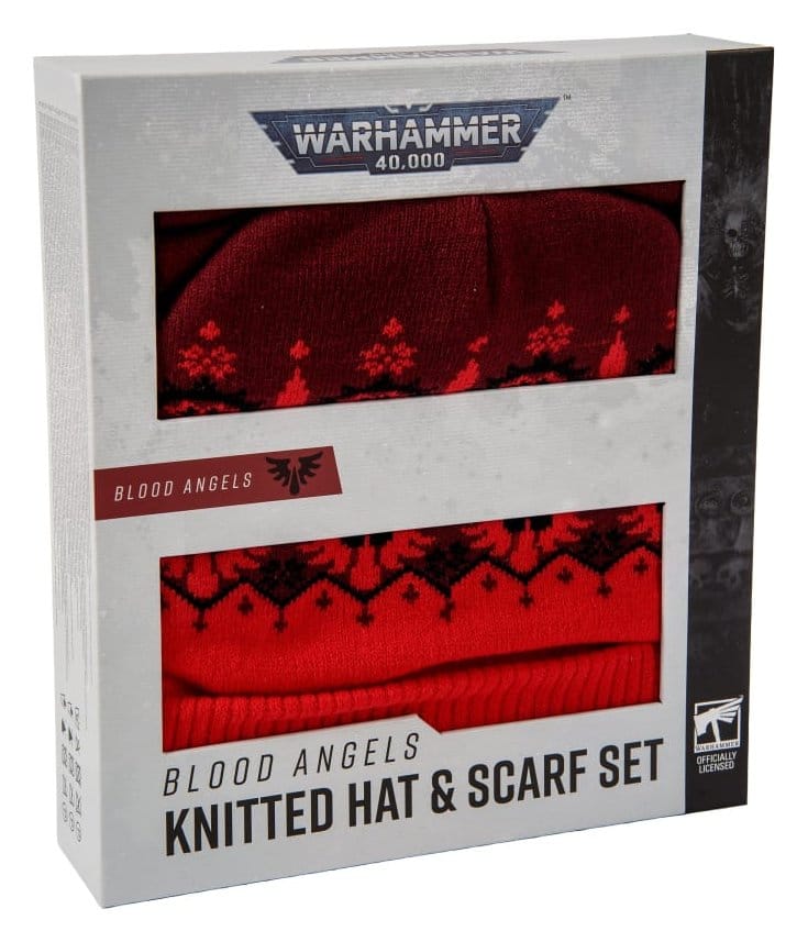 Warhammer 40,000 Set de Gorro y Bufanda de Punto Blood Angels 27 cm