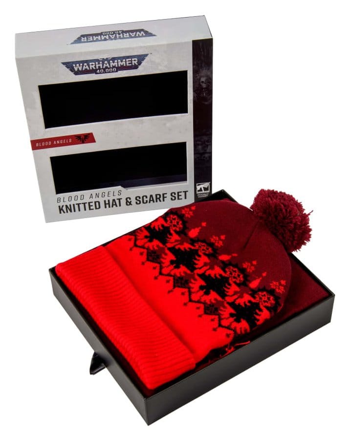 Warhammer 40,000 Set de Gorro y Bufanda de Punto Blood Angels 27 cm