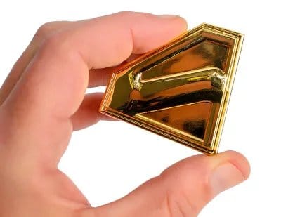 Superman Réplica de escudo dorado Imán