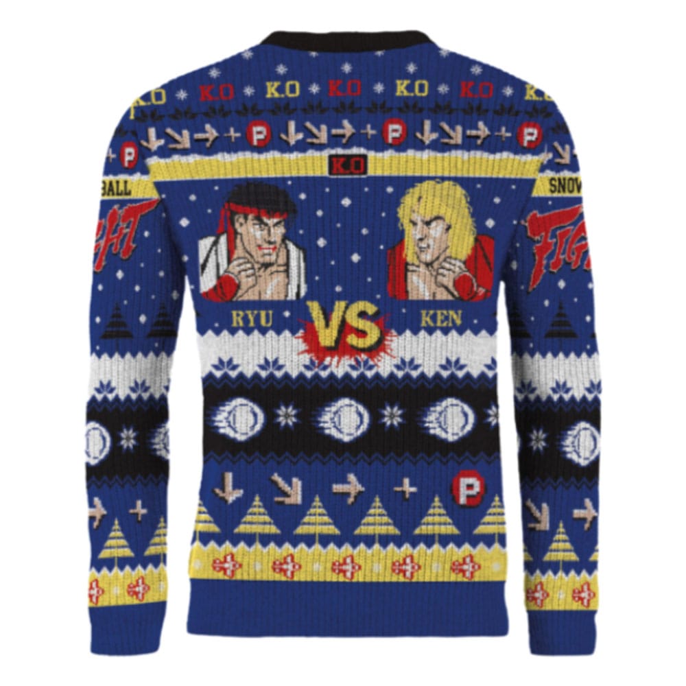 Street Fighter Suéter navideño Ryu & Ken talla XL