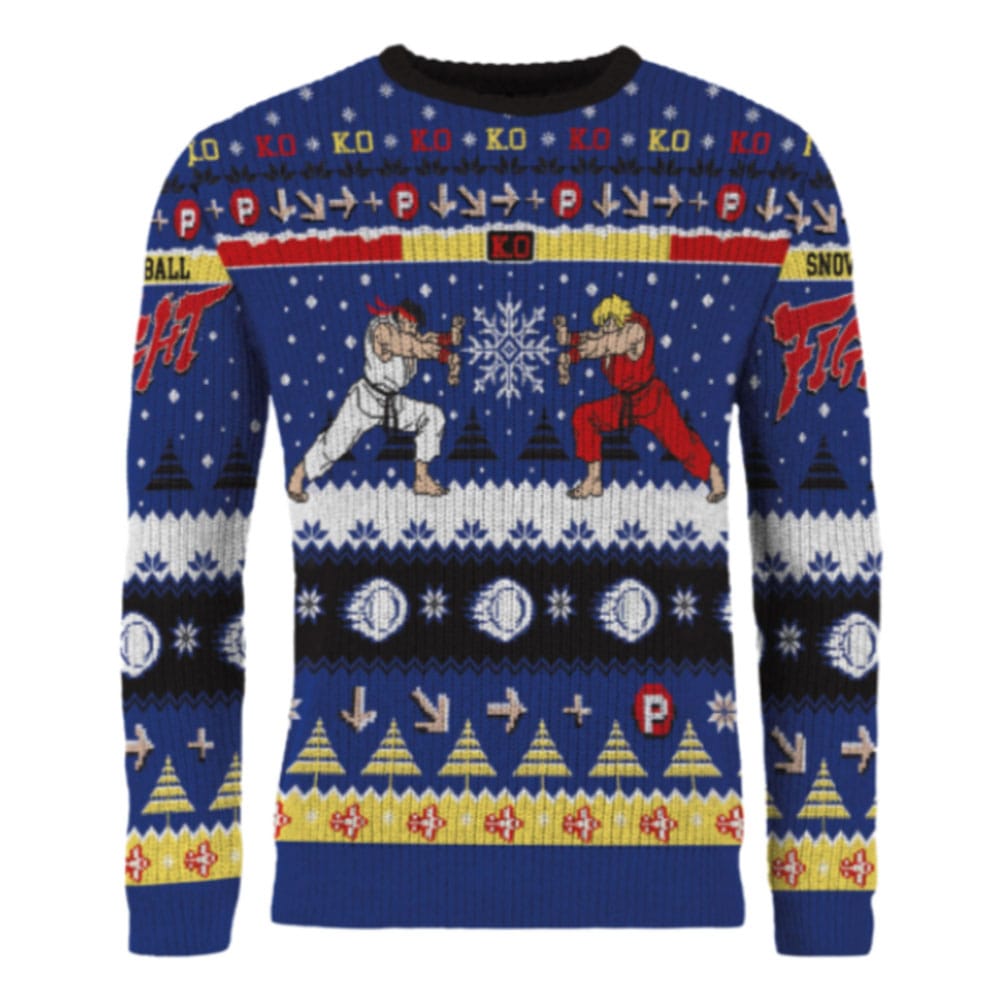 Street Fighter Suéter navideño Ryu & Ken talla S