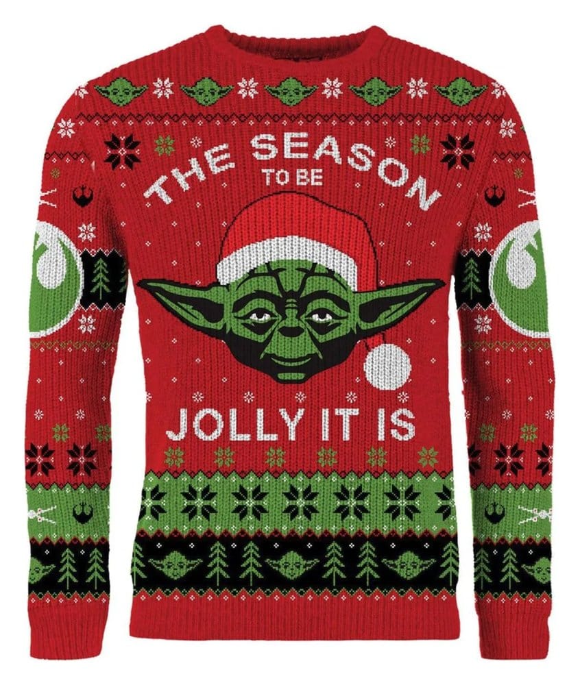Star Wars Sudadera navideña Yoda Talla M