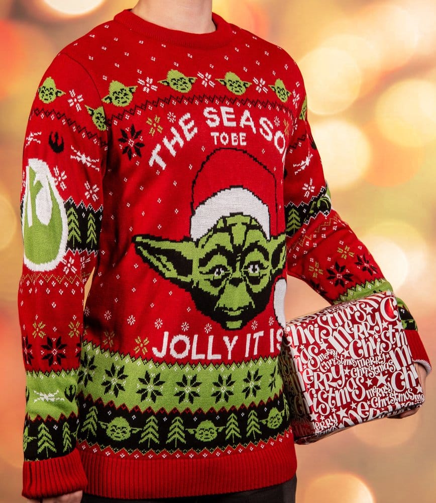 Star Wars Sudadera navideña Yoda Talla M