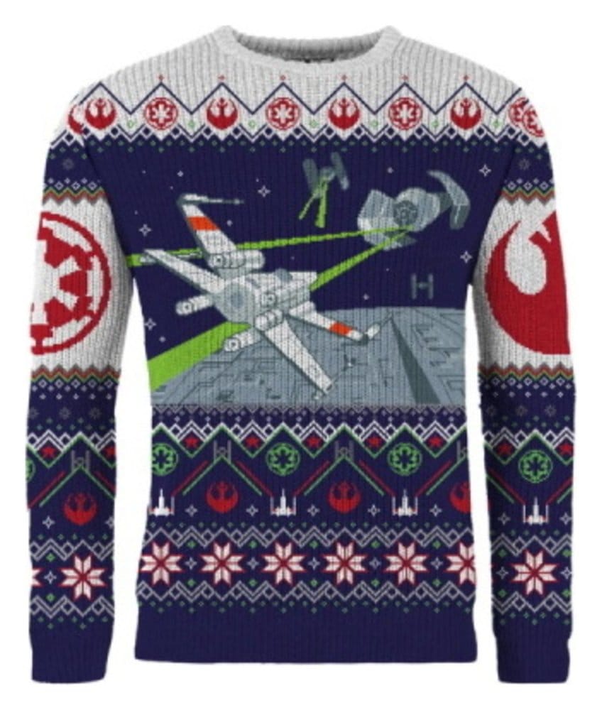 Star Wars Sudadera navideña X-Wing v TIE Fighter Talla S