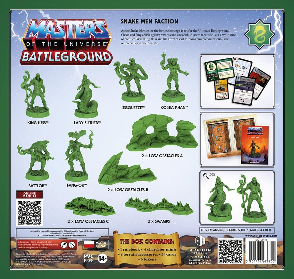 Masters of the Universe: Battleground Juego de Miniaturas Wave 8: Snake Men Faction *Edición Inglés*