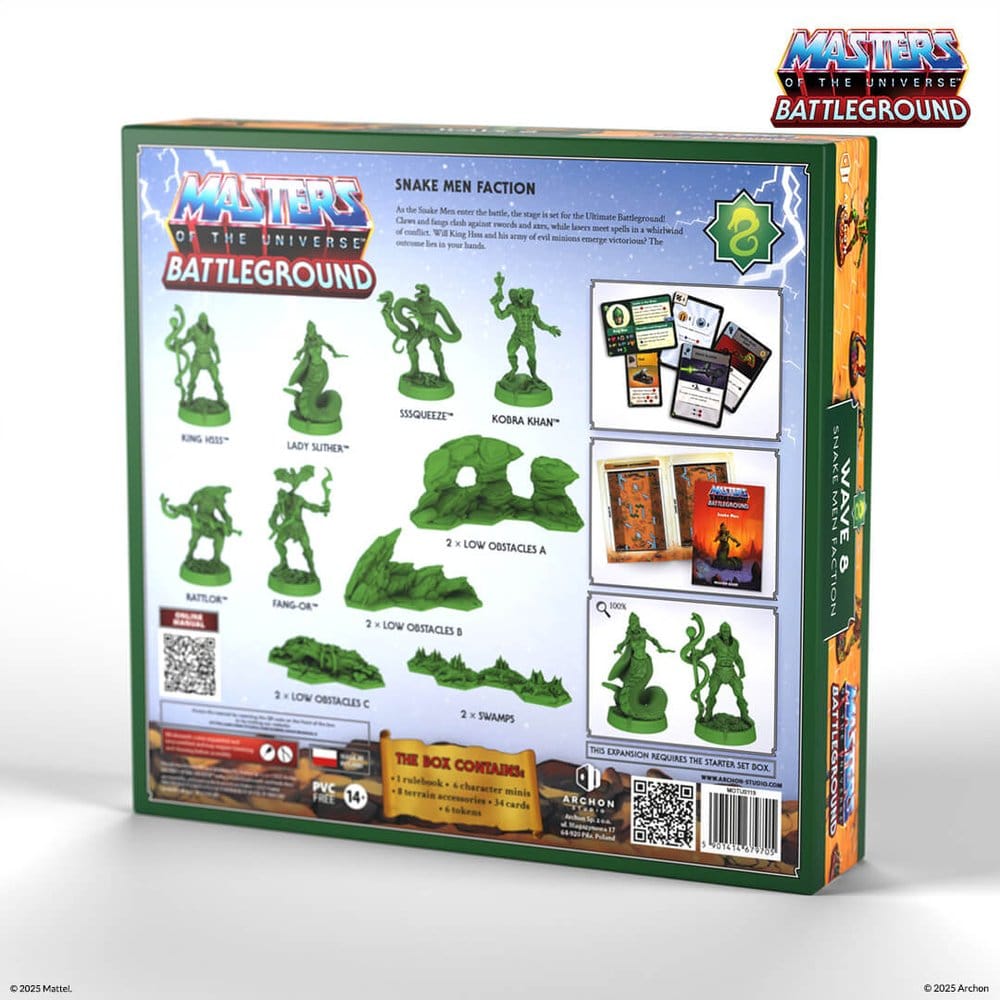 Masters of the Universe: Battleground Juego de Miniaturas Wave 8: Snake Men Faction *Edición Italiano*