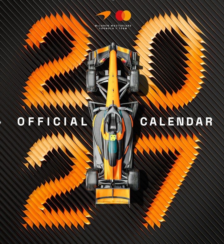 McLaren Mastercard Formula 1 Team Calendario Oficial 2027 30 x 30 cm