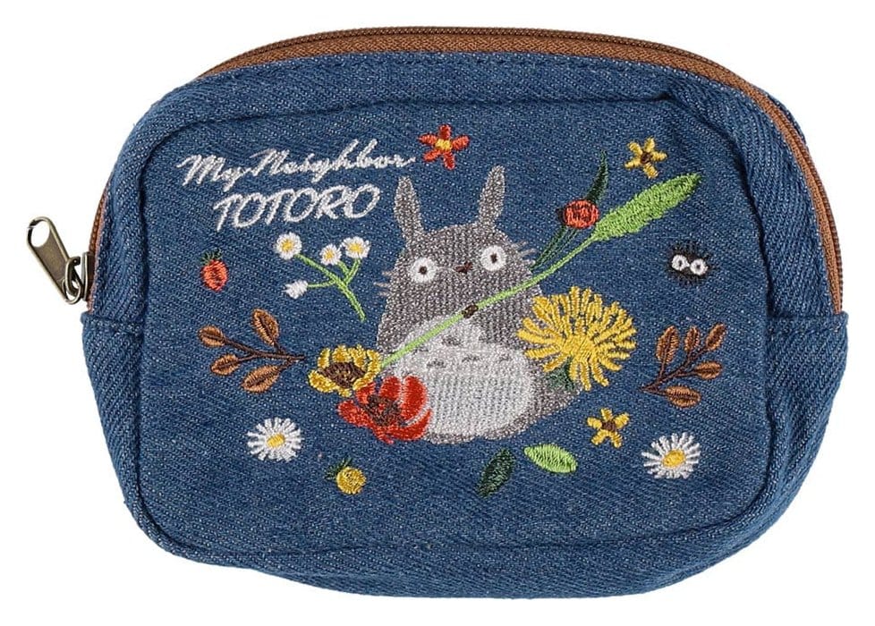 Mi vecino Totoro Denim Bolsa Totoro & flower wreath