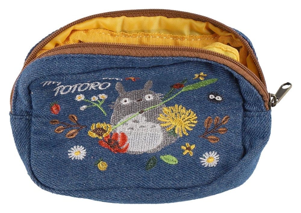 Mi vecino Totoro Denim Bolsa Totoro & flower wreath