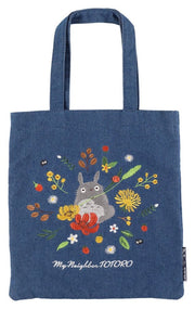 Mi vecino Totoro Bolsa Denim Totoro & Flower Wreath