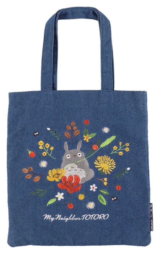 Mi vecino Totoro Bolsa Denim Totoro & Flower Wreath Frikytopia