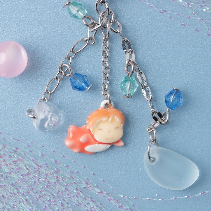 Gake no ue no Ponyo Pendientes Swaying Ponyo clipped