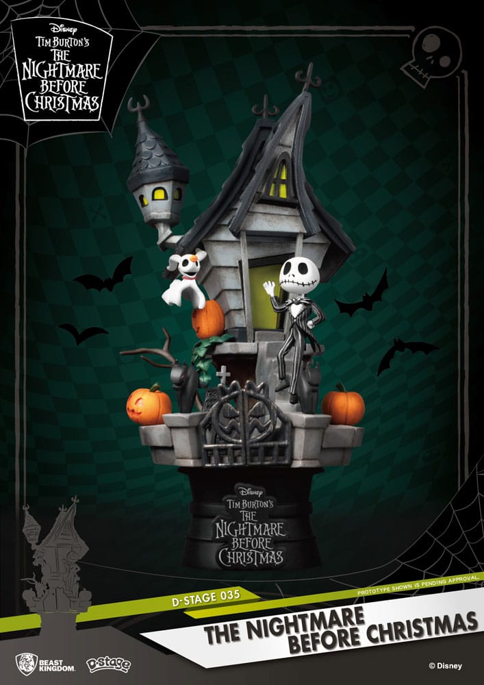 Pesadilla antes de Navidad Diorama PVC D-Stage Jack's Haunted House 15 cm Frikytopia