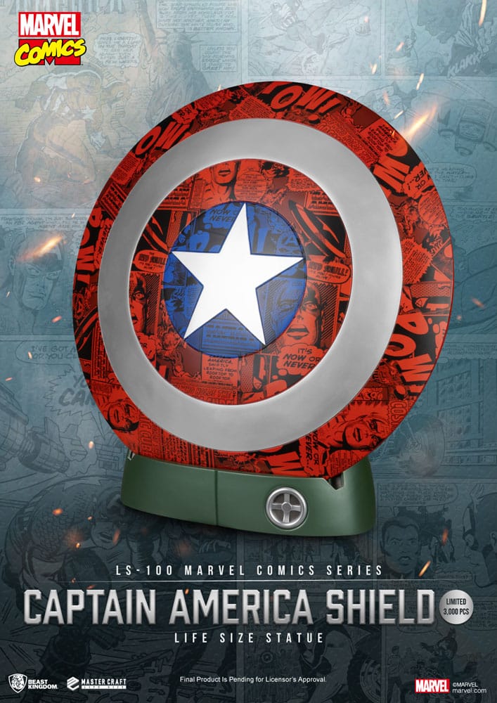 Marvel Comics PVC Captain America Escudo Life Size Statue 64 cm