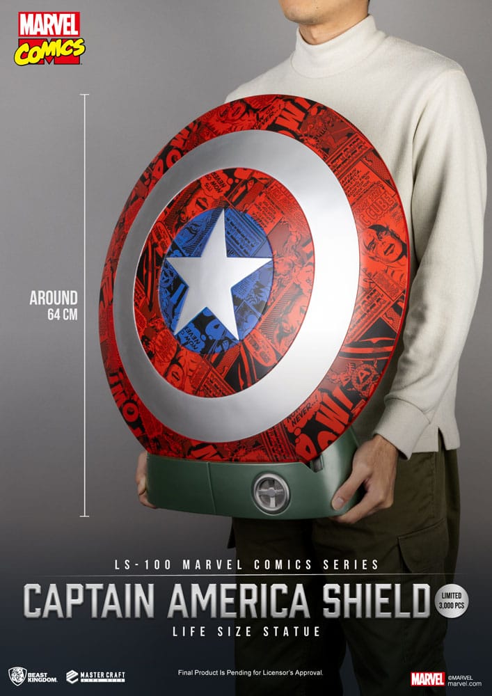 Marvel Comics PVC Captain America Escudo Life Size Statue 64 cm