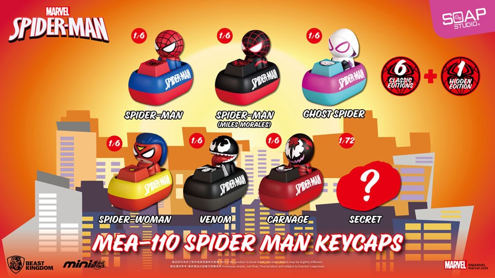 Spider Man Figuras Mini Egg Attack Blind Box keycaps 5 cm (6) Frikytopia