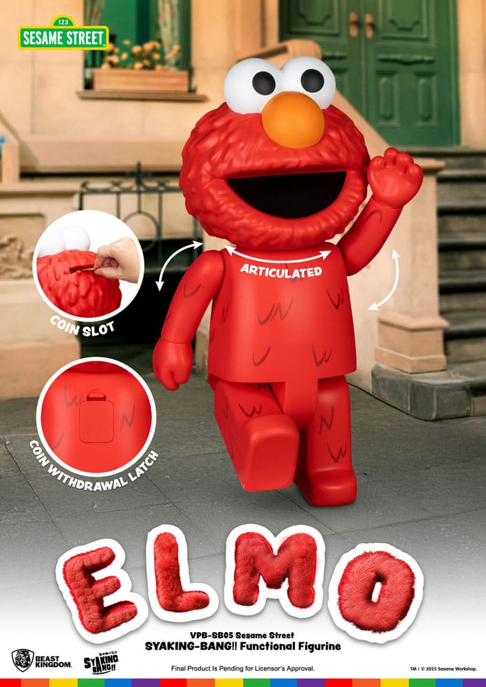 Sesame Street Syaking Bang Hucha de vinilo Elmo 47 cm