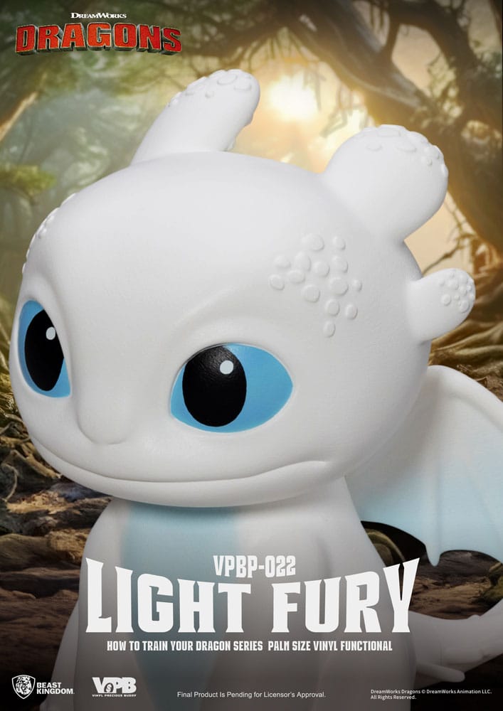 Cómo entrenar a tu dragón Vinyl huchas Light Fury 12 cm