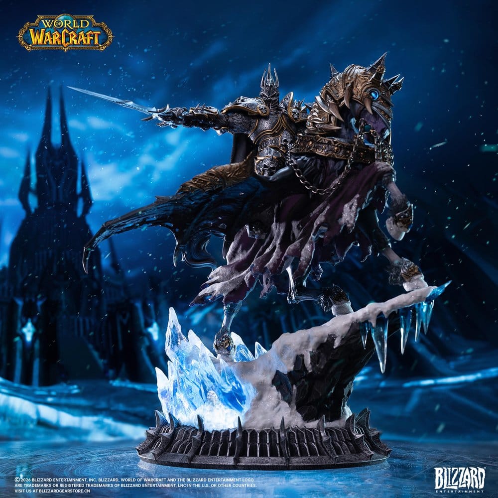 Warcraft Estatua The Lich King & Invincible 36 cm