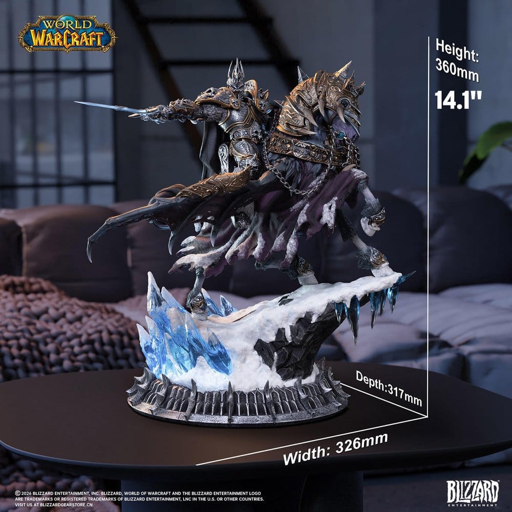 Warcraft Estatua The Lich King & Invincible 36 cm