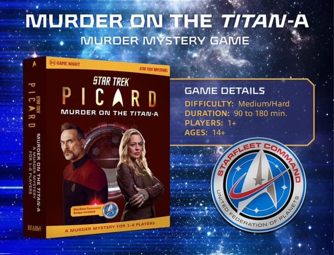 Star Trek Picard Murder Mystery Game Murder on the Titan-A  *Edición Inglés*