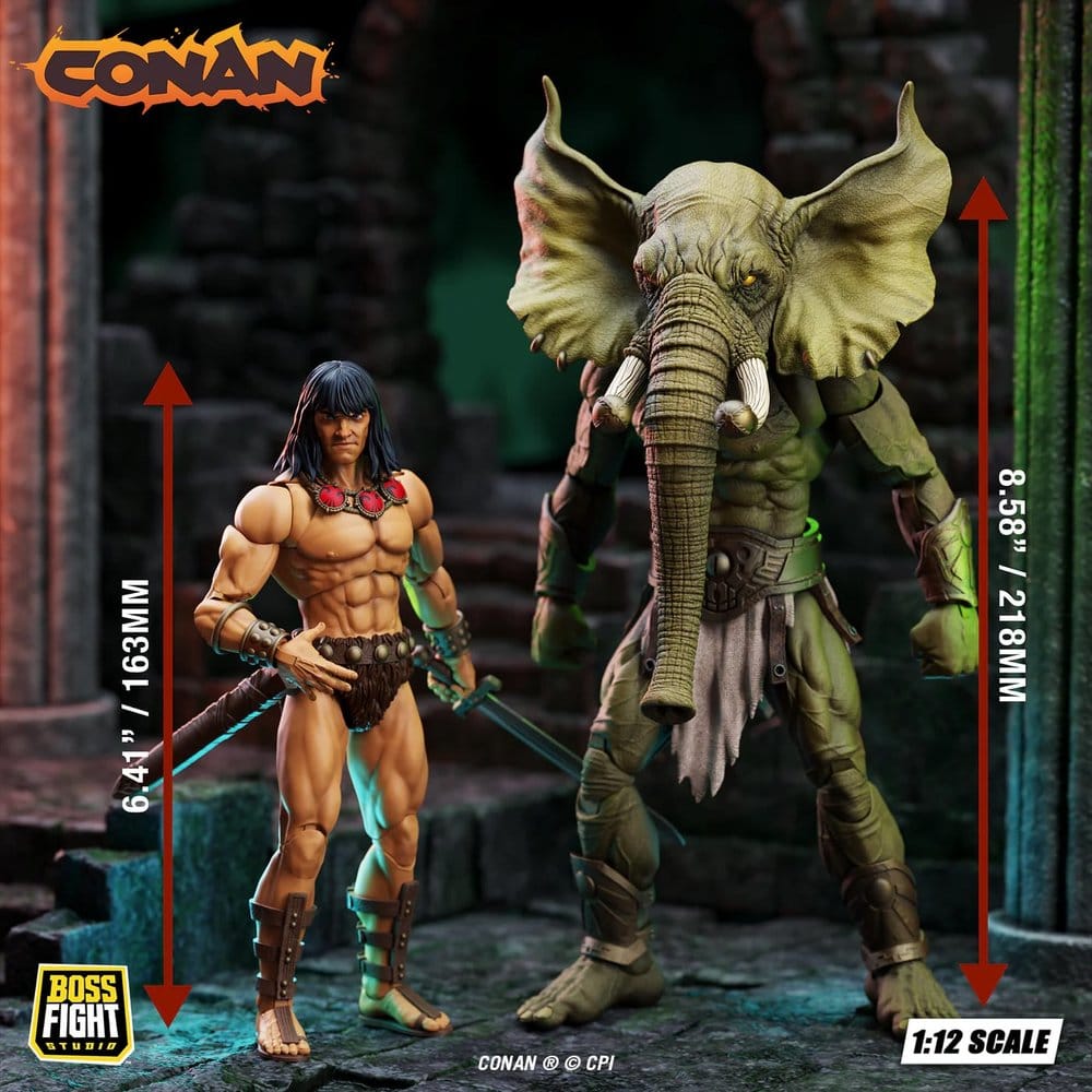 Conan el Bárbaro Epic H.A.C.K.S. Figuras The Tower of the Elephant Set: Young Conan and Yag Kosha