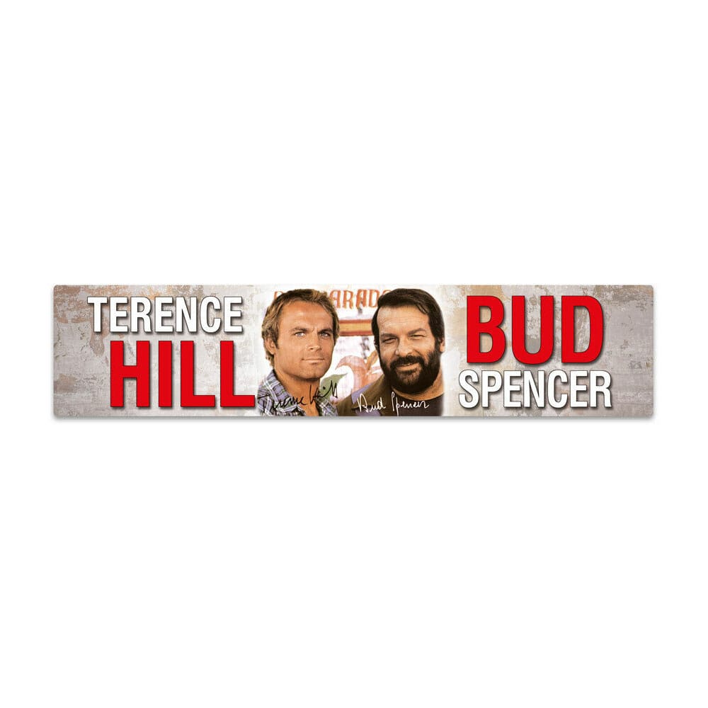 Bud Spencer & Terence Hill Placa de Chapa con imán Autogramm 16 x 3,5 cm Frikytopia