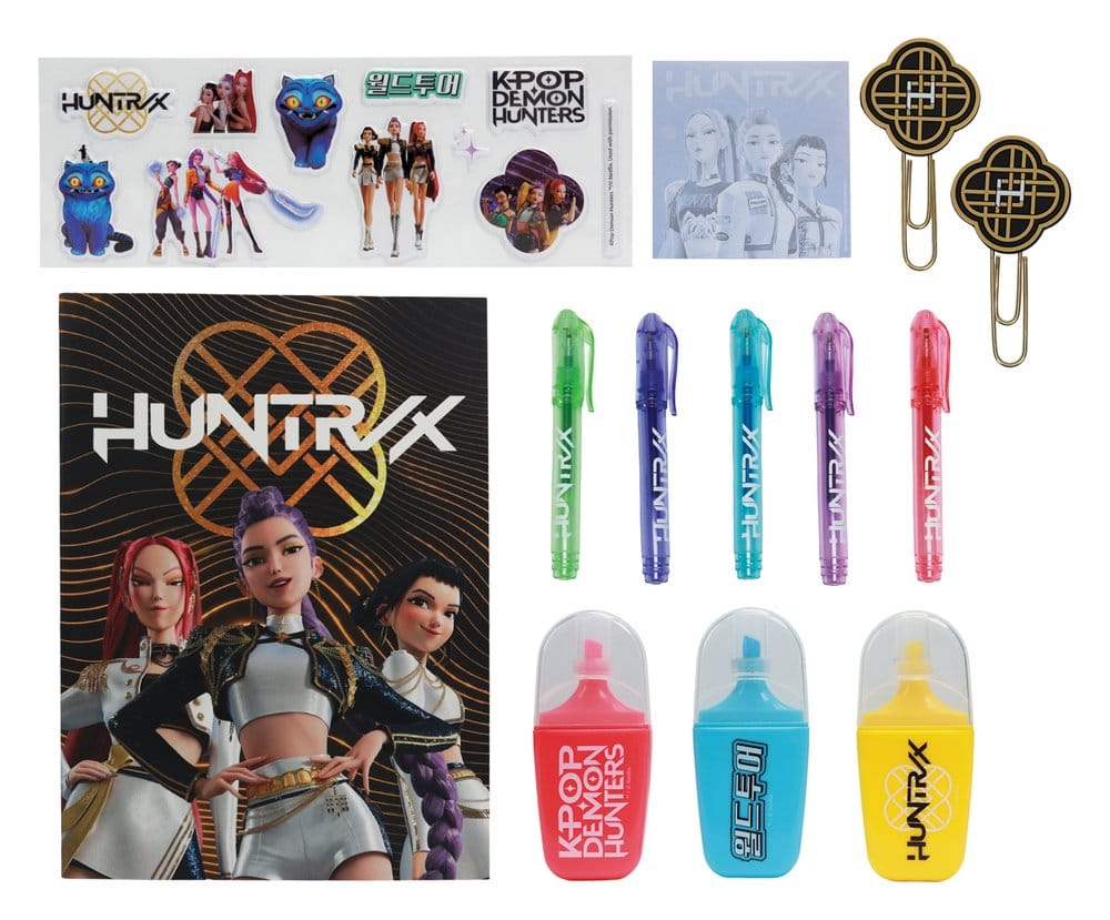 KPop Demon Hunters pack de 10 Set de Escritura Golden