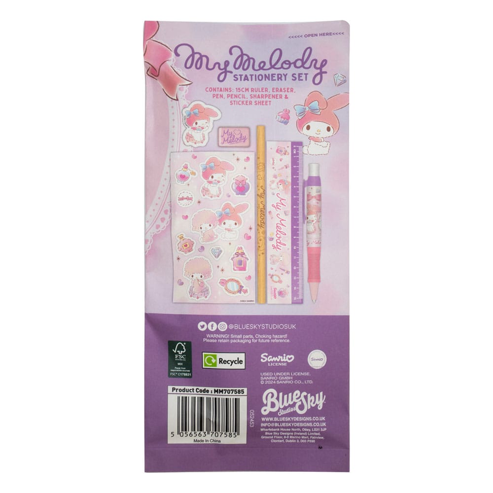 Sanrio pack de 6 Set de Escritura My Melody