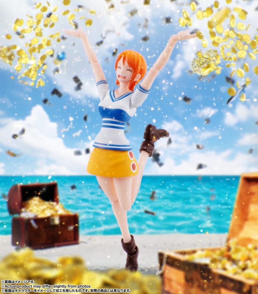 Figura tamashii nations nami romance dawn 14cm one piece sh figuarts