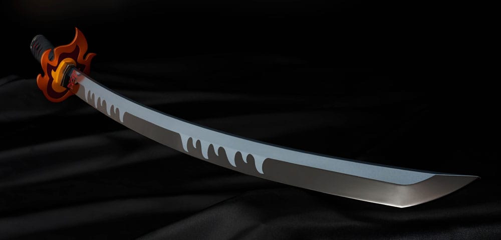 Demon Slayer: Kimetsu no Yaiba Réplica Proplica 1/1 Espada Nichirin (Tanjiro Kamado) Kyojuro Rengoku´s Sword Gueard Ver. 88 cm