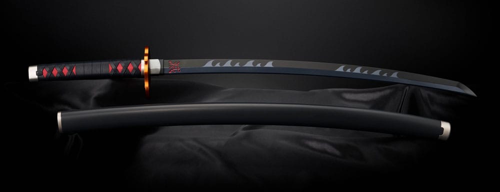 Demon Slayer: Kimetsu no Yaiba Réplica Proplica 1/1 Espada Nichirin (Tanjiro Kamado) Kyojuro Rengoku´s Sword Gueard Ver. 88 cm