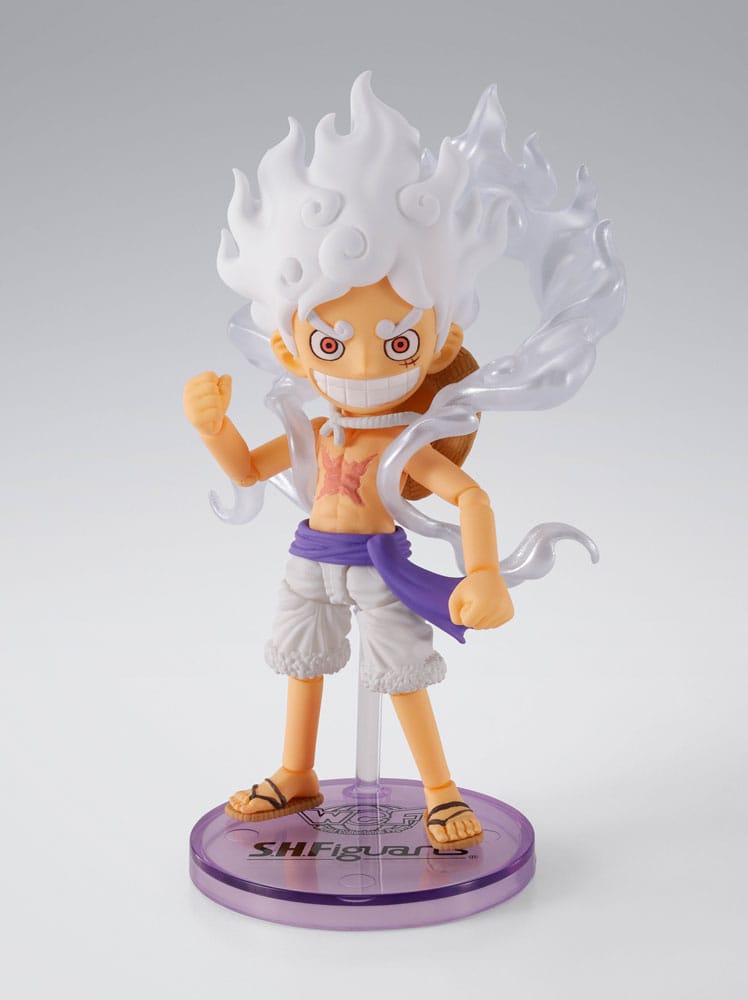 One Piece Figura World Collactable Figures x S.H. Figuarts Monkey D. Luffy Gear 5 8 cm Frikytopia