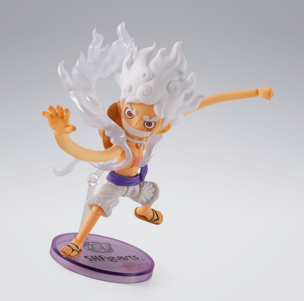 One Piece Figura World Collactable Figures x S.H. Figuarts Monkey D. Luffy Gear 5 8 cm